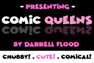 Comic Queens Display Font for Editorial Design