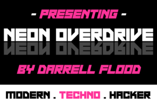 Neon Overdrive Font for Futuristic Craft Designs