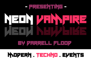 Neon Vampire: The Ultimate Futuristic Display Font for Designers