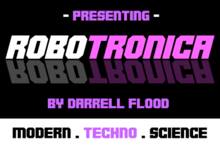 Robotronica: A Futuristic Display Font for Sci-Fi Makers